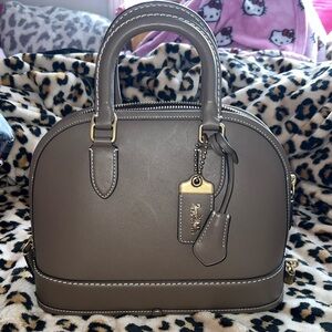 Coach Dark Stone Leather Crossbody Bag